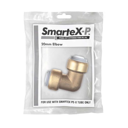 Smartex Pex Elbow Fitting - 20mm - Lead Free Brass - Push-Fit - WaterMark Certified – view 2 - Auzzistore