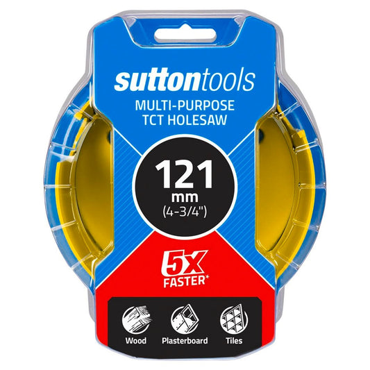 Sutton Tools 121mm Tct Multi Purpose Seamless Holesaw - Red - Auzzistore