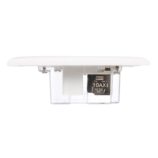 HPM Ceiling Switch Cord Pull - White - 114mm ABS - Easy Access – view 2 - Auzzistore