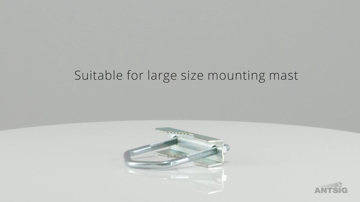 Antsig 8mm U Bolt and V Block Clamp - 90mm Grey Galvanised Durable