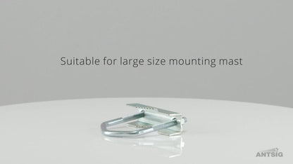 Antsig 8mm U Bolt and V Block Clamp - 90mm Grey Galvanised Durable