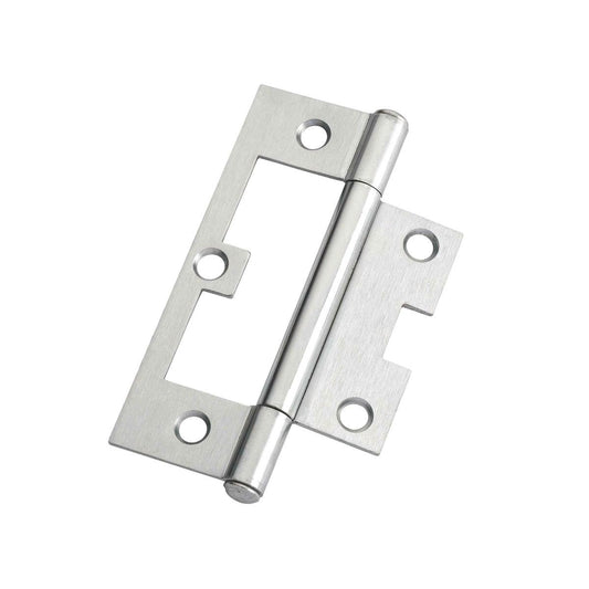 Lane 90mm Satin Chrome Fixed Pin Hinge 20 Pack Easy Fit Security - Auzzistore