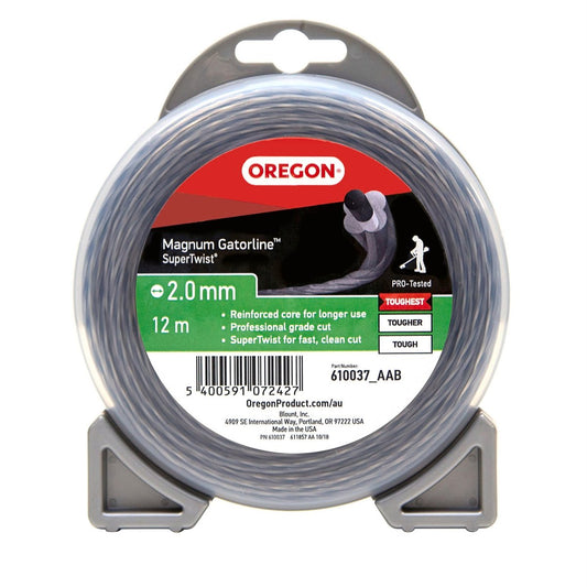 Oregon Supertwist Trimmer Line 2mm x 12m - Grey - Professional Grade - Auzzistore