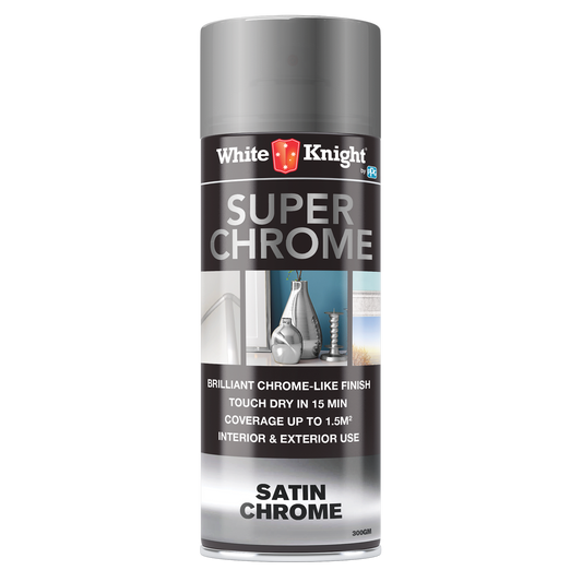 White Knight Super Chrome Spray Paint - 300g - Solvent Based - Fast Drying - Auzzistore
