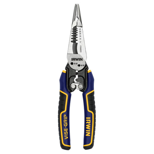 Irwin 7 in 1 Wire Stripper IWHT84002 - Forged Steel - Spring-Loaded Design - 99mm x 20mm x 246mm
