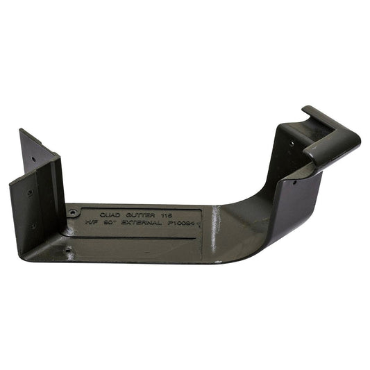 Colorbond 115mm 90 Degree Quad Gutter Internal Cast Corner - Woodland Grey - Auzzistore
