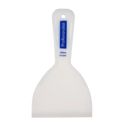 Pro Renovator 100mm Plastic Scraper - Smooth Finish - Paint Removal