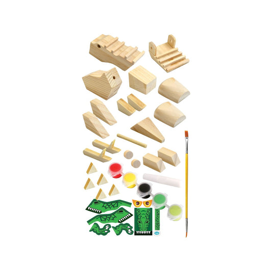 Boyle Wood Craft Project Kit Dinosaur - 1 Pack - 225mm x 100mm - DIY Assembly – view 2 - Auzzistore