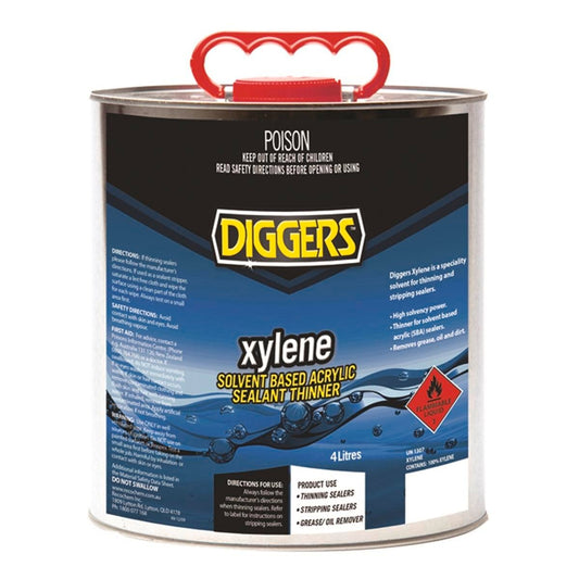DIGGERS™ Xylene 4L Thinner - Xylene & Benzene - High Solvency Power - Auzzistore