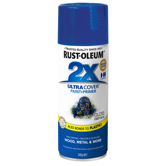 Rust-Oleum 2X Ultra Cover Spray Paint - 340g - Paint - Gloss Finish - Auzzistore