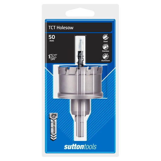 Sutton Tools 50mm TCT Holesaw - Tungsten Carbide - High Performance - Auzzistore