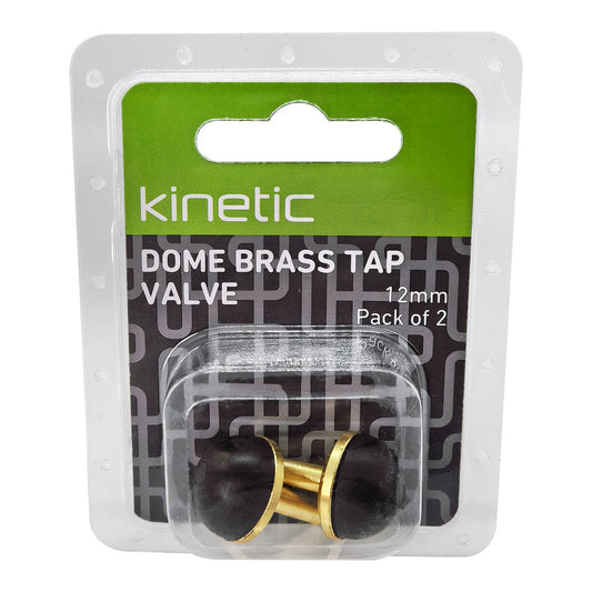Kinetic 12mm Dome Brass Tap Valve 2 Pack - Leak-Free Fit - Easy Turn Operation – view 2 - Auzzistore