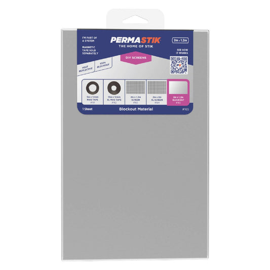 Permastik Blockout Screen - 1.2m x 2m - Polyester - Heat Reflective - Auzzistore