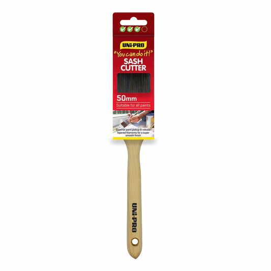 UNi-PRO Sash Cutter Paint Brush 50mm Timber Stainless Steel Smooth Finish - Auzzistore