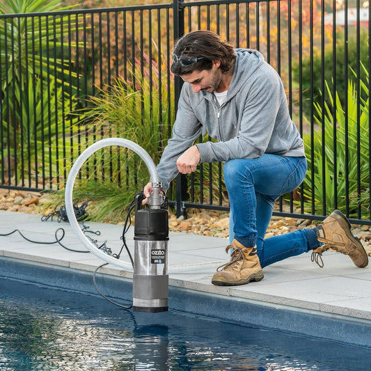 Ozito Constant Pressure Submersible Pump - 1100w - Stainless Steel - Automatic – view 2 - Auzzistore