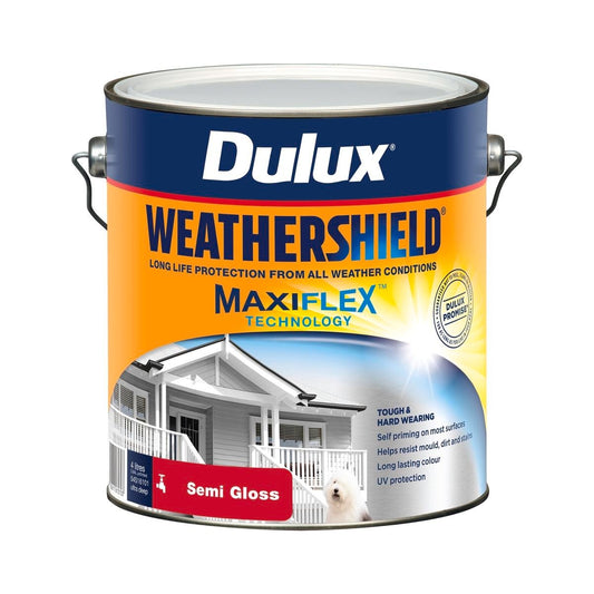 Dulux Weathershield Exterior Paint - Ultra Deep - Semi Gloss - 4L - 4.955kg - Auzzistore