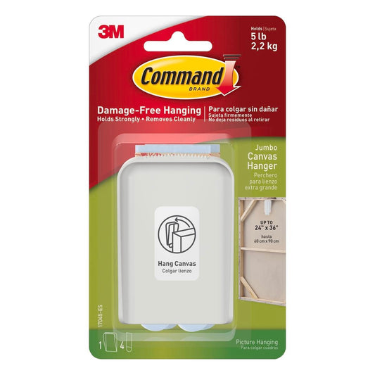 Command Jumbo Canvas Hanger - 1.3kg - Plastic - Damage-Free Hanging
