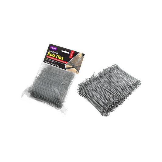 Jack Rod Tie 150mm Galvanised Steel 200 Pack Easy Tying - Auzzistore