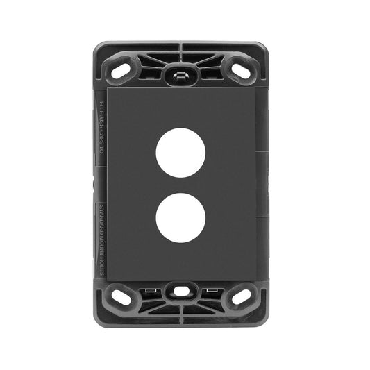 HPM Vivo 2 Gang Wall Switch Grid - Grey - Plastic - Easy Installation - Auzzistore