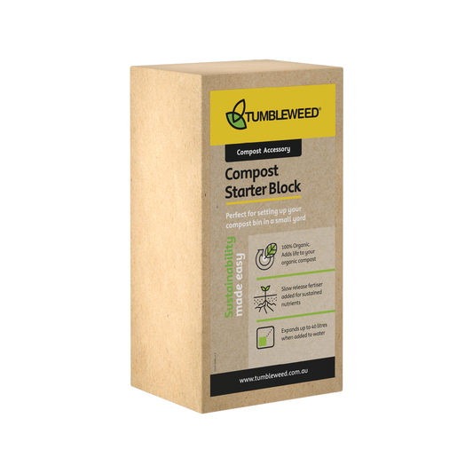 Tumbleweed Compost Starter Block - 280mm - Coconut Fibre - Natural Fertiliser - Auzzistore
