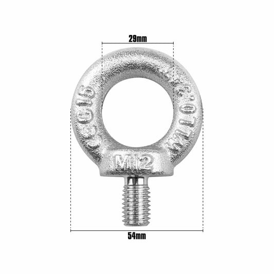 Pinnacle M12 Zinc Plated Eye Bolt 50x73x13mm Heavy Duty Steel – view 2 - Auzzistore