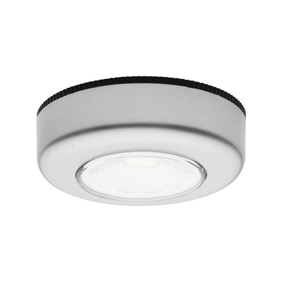Click Led Puck Lights 4 Pack - Indoor Battery-Operated Lighting - Silver - 168mm x 25mm x 68mm