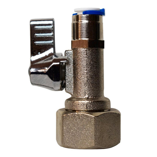 Stefani Mains Connection Shut Off Valve - 1/2in - Brass - Easy Use - Auzzistore