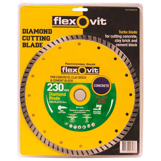 Flexovit Diamond Cutter Blade - 230mm - Metal - Fast Cutting - Auzzistore