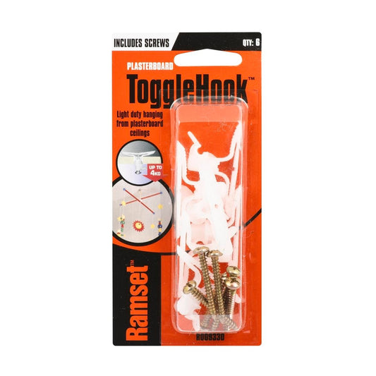 Ramset Toggle Hook 3 16 x 50mm Nylon Body Light Duty 6 Pack - Auzzistore