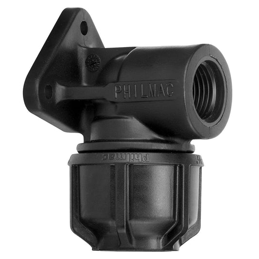 Philmac Metric 20mm Poly Pipe Elbow - 3G Compression - Black - Durable - Auzzistore