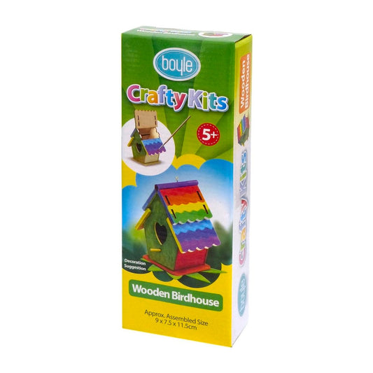 Boyle Crafty Kits Birdhouse Storage Box - Wood - 90mm x 115mm - Fun - Auzzistore
