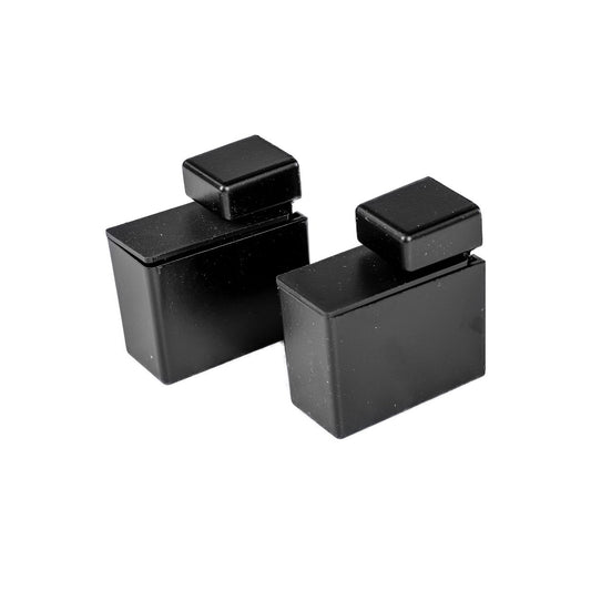 Flexi Storage Decorative Shelving Shelf Clip 2 Pack 24mm x 48mm Black - Auzzistore