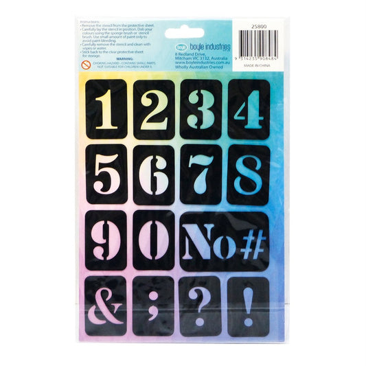 Boyle Adhesive Stencil Starter Kit - 2 Sheets - 160mm x 10mm x 250mm – view 2