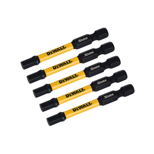 Dewalt Flextorq Hex Driver Bits - 57mm - 5 Pack - Durable - Impact Ready - Auzzistore
