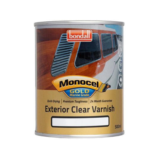 Bondall Monocel Gold Marine Clear Varnish 500ml Satin UV Resistant - Auzzistore
