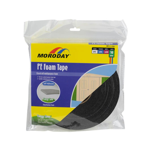 Moroday Foam Tape - 24mm x 3mm x 10m - PE - Self Adhesive - Auzzistore