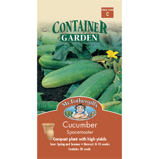 Mr Fothergill Spacemaster Cucumber Seeds 12 Weeks Compact High Yield - Auzzistore