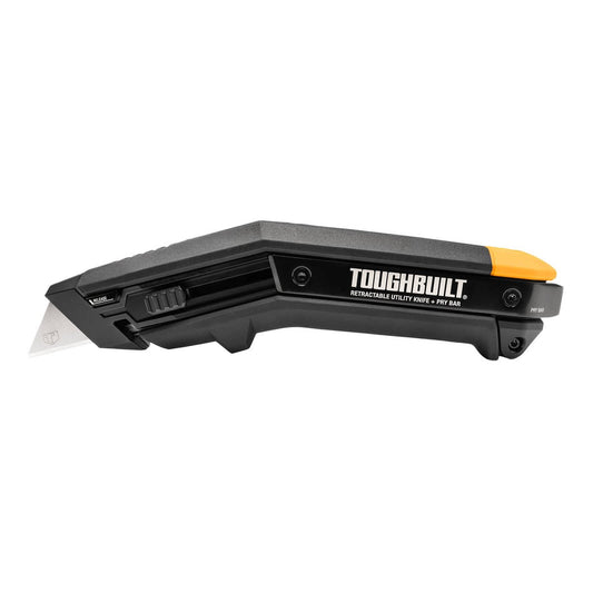 Toughbuilt Angled Utility Knife with Pry Bar - 5 Blades - 169mm x 46mm x 26mm - Ergonomic Handle - Versatile Cutting Tool – view 2 - Auzzistore