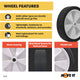 Move It 150mm Rubber Tyre - White Plastic Centre - Easy Install - 30kg Load