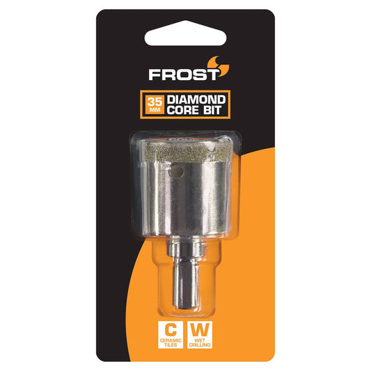 Frost Diamond Core Bit - 35mm - Silver - Durable for Masonry & Concrete - Auzzistore