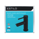 Estilo 35mm Matte Black Pin Lever Basin Mixer - Water Efficient - Modern Design