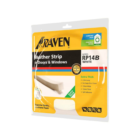 Raven Weather Strip - 2500mm - Polyester Foam - Self Adhesive - Auzzistore
