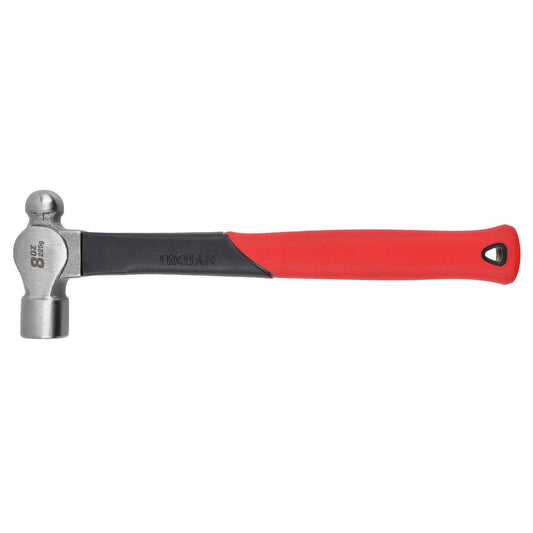 Trojan 8oz Fibreglass Ball Pein Hammer - 225g - Durable Steel Head - Auzzistore