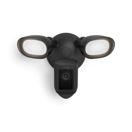 Ring Black Wired 2K Floodlight Cam Pro - 1 Pack - 320mm x 217mm - Outdoor Security Camera - Auzzistore