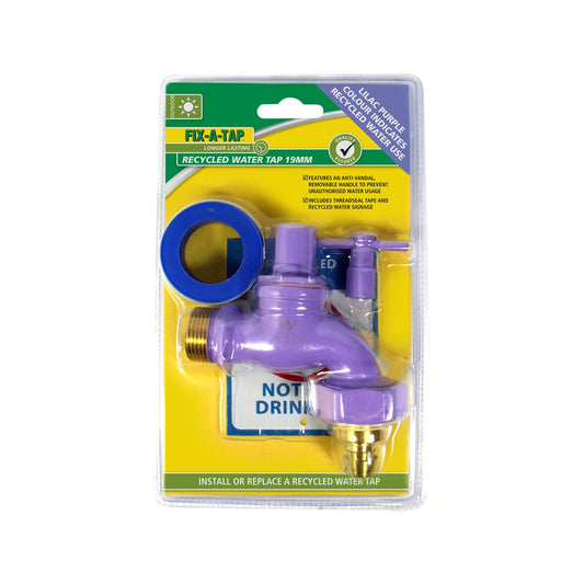 Fix-A-Tap Recycled Water Tap - 19mm - Brass - Vandal Proof – view 2 - Auzzistore