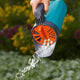 Gardena Handheld Seed and Fertiliser Spreader Small - 100 m² Coverage - Turquoise/Black/Orange - Ergonomic Design