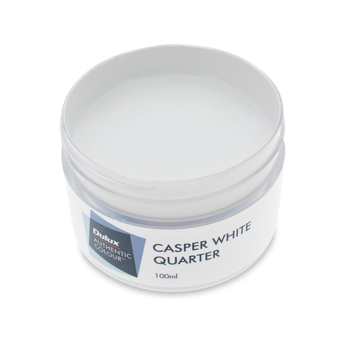 Dulux Casper White Quarter Sample Pot 100ml Water Based Low Sheen