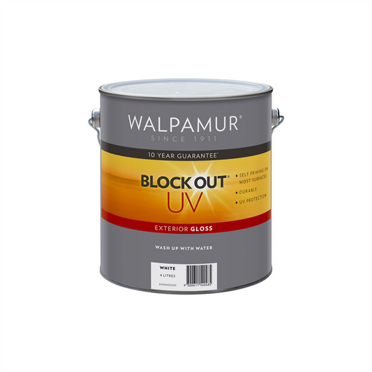 Walpamur Blockout UV Paint - 4L - Water Based - Gloss Finish - Auzzistore