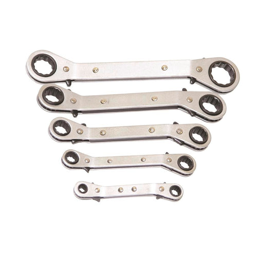 Supatool Ratchet Ring Spanner Set - Imperial - Carbon Steel - Heavy Duty