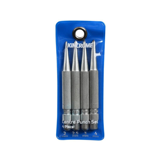 Kincrome Small Centre Punch Set - 4 Piece - Chrome Vanadium Steel - 56mm x 138mm - Durable Precision Tool - Auzzistore